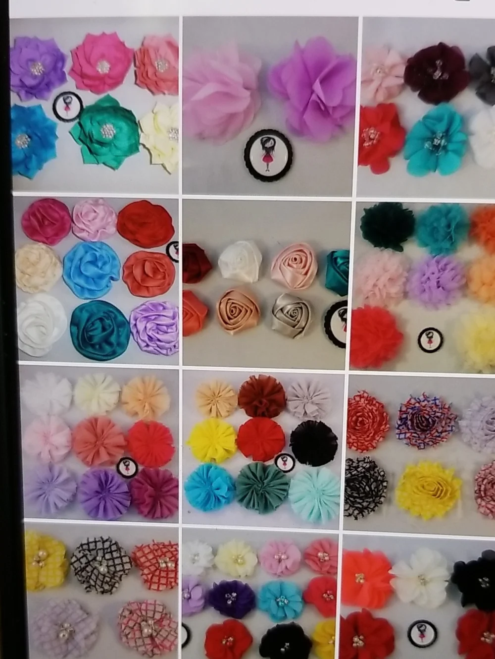 Bulk Flowers 4 Crafts, Clips Etc. Pearl Rhinestones.Requests Allowed. 60 Flowers